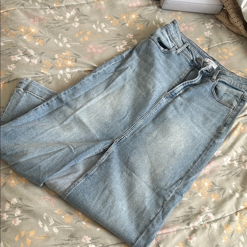 Forever 21 Light Blue Straight Leg Jeans